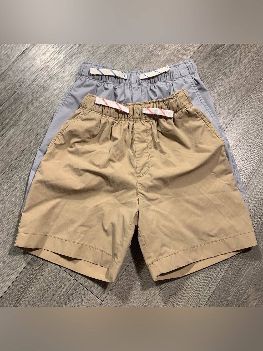 Crewcuts Performance Set of 2 Pull On Shorts Khaki & Gray size 8 NWOT